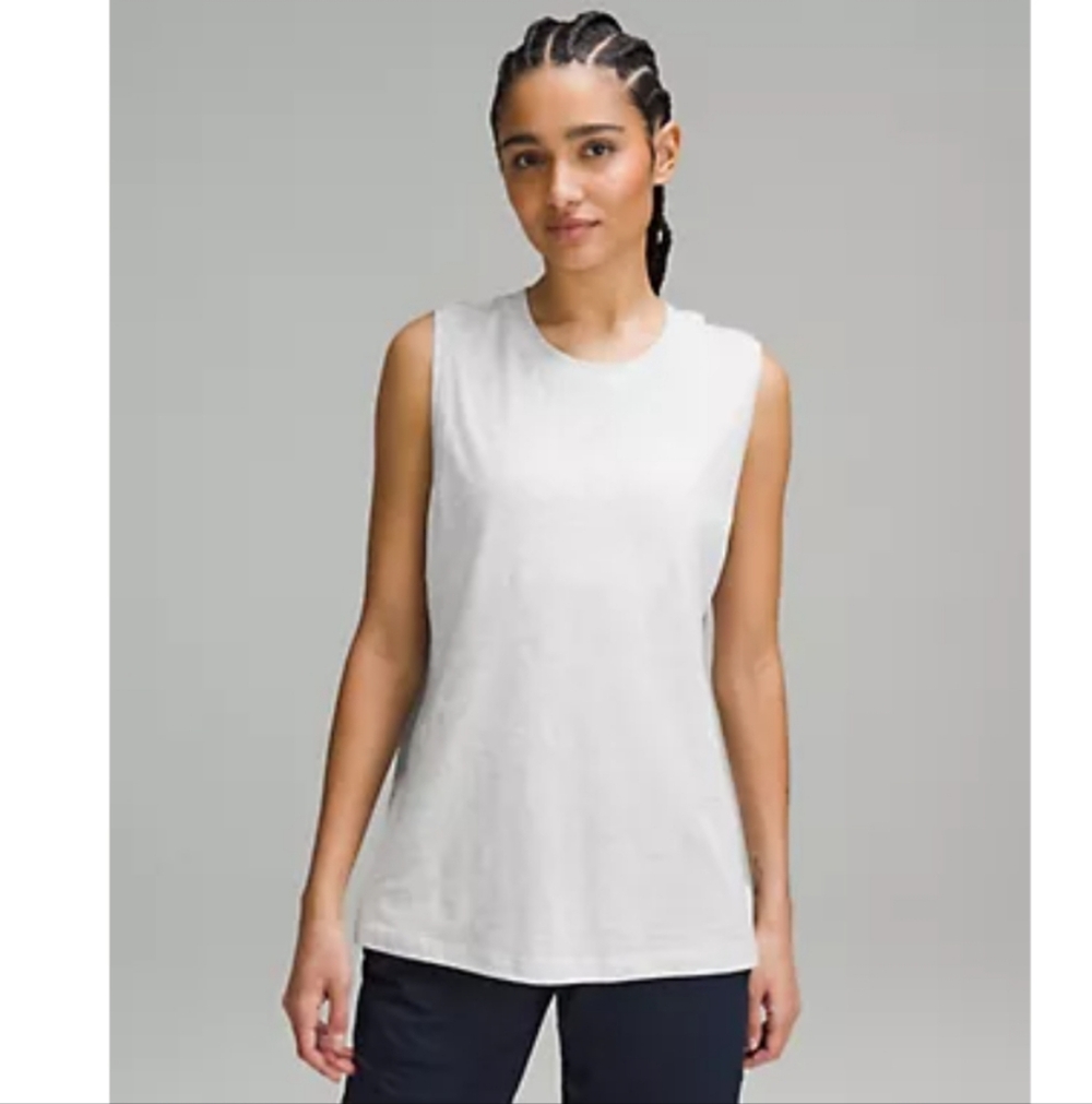 Lululemon All Yours Tank Top In Heathered Core Ultra Light Size 8